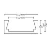 LED Montageprofil MINI-AB10, eloxiert L: 200cm