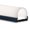Abdeckung rund, milky für Profil WING, L: 200cm
