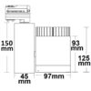 3-PH Schienen-Strahler Bread Light, 40W, 30°-50°, weiß matt
