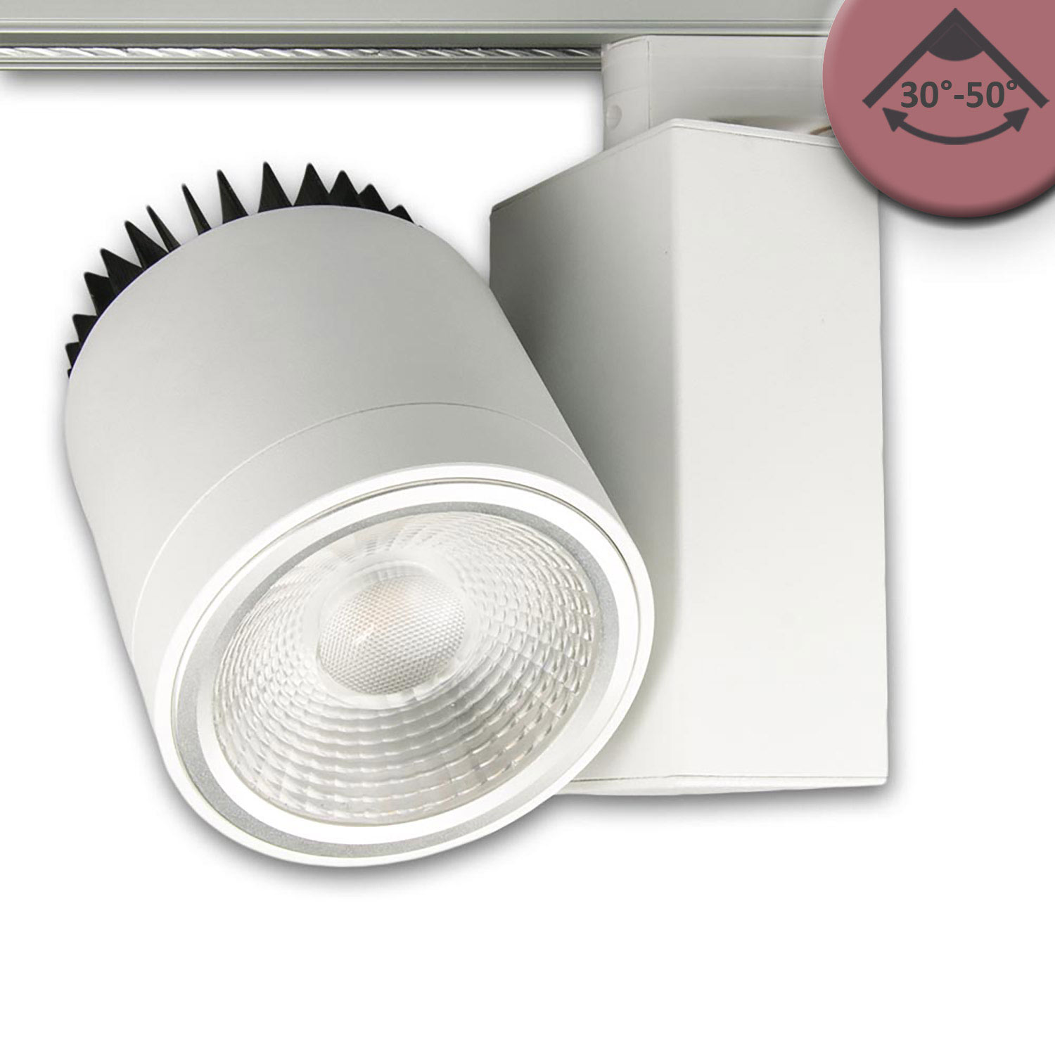 3-PH Schienen-Strahler Fresh Meat Light, 40W, 30°-50°, weiß matt