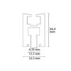 LED Glaskantenprofil Decke/Wand Aluminium eloxiert 2m