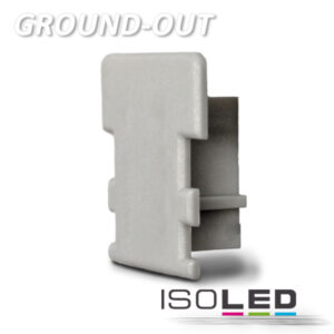 Endkappe für Profil GROUND-OUT12 silber