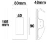 Gips Wand-Einbauleuchte, länglich, MR11/G4, kleine Bauform