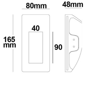 112167_2_iso Gips Wand-Einbauleuchte, länglich, MR11/G4, kleine Bauform