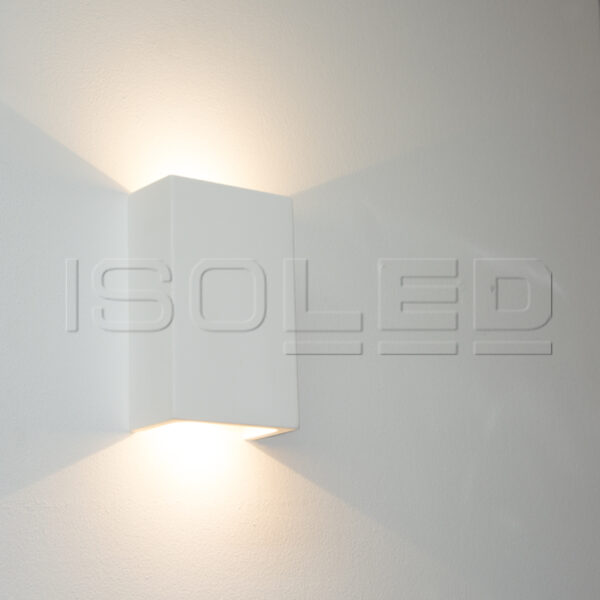 LED Gips-Wandleuchte 2x3W, UP&DOWN, eckig, warmweiß