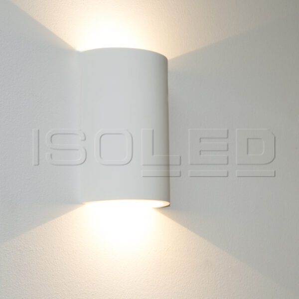 LED Gips-Wandleuchte Up&Down, 3W+3W, rund, warmweiß