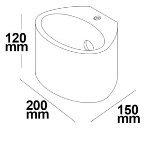 112174_2_iso Gips-Wandleuchte G9, oval