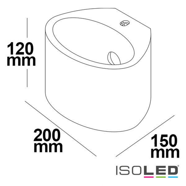 Gips-Wandleuchte G9, oval