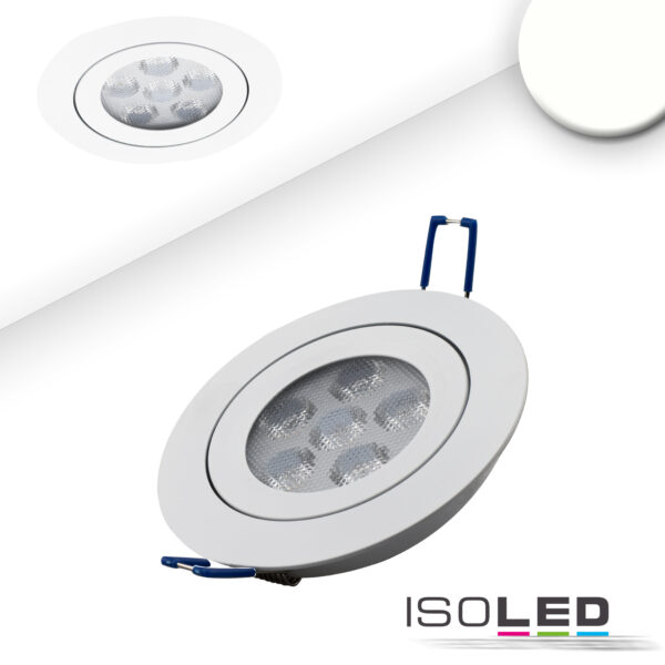 LED Einbaustrahler, weiß, 15W, 72°, rund, neutralweiß, dimmbar