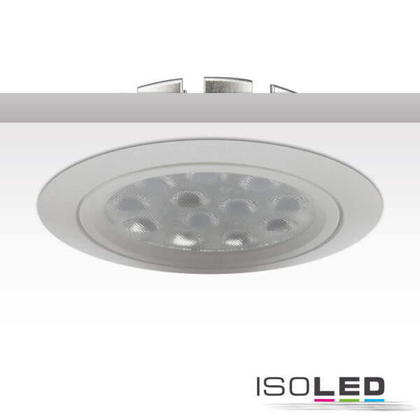 LED Einbaustrahler, weiß, 15W, 72°, rund, neutralweiß, dimmbar