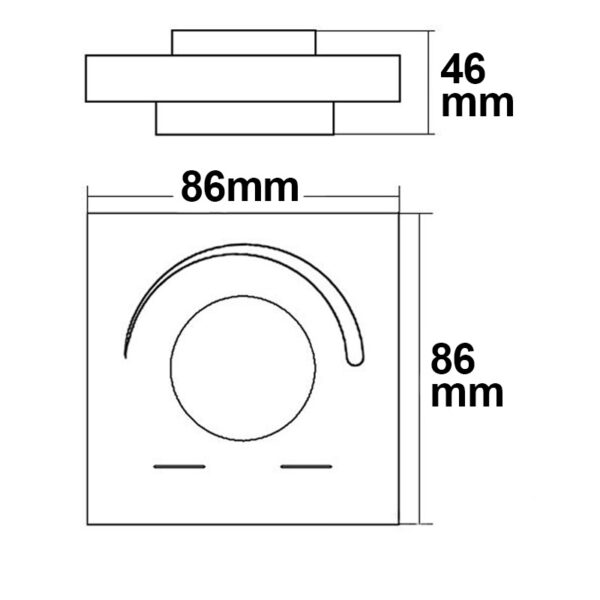 Sys-One weißdynamische 1 Zone Einbau-Drehknopf-Fernbedienung mit Batterie