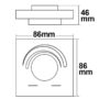 Sys-One RGB 1 Zone Einbau-Drehknopf-Fernbedienung mit Batterie