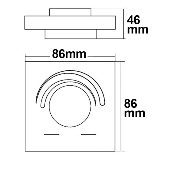 Sys-One RGB 1 Zone Einbau-Drehknopf-Fernbedienung mit Batterie