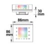 Sys-One RGB+W 4 Zonen Einbau-Touch-Fernbedienung, 230V AC