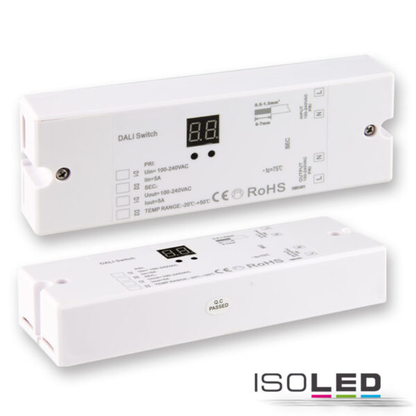 DALI 1 Adresse Schaltrelais, 1 Kanal, 100-240V AC, 5A Schaltleistung