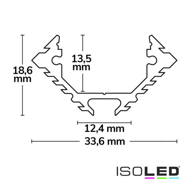 LED Eckprofil CORNER12 Aluminium eloxiert, 200cm