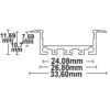 LED Einbauprofil DIVE24 FLAT V1 Aluminium eloxiert, 200cm