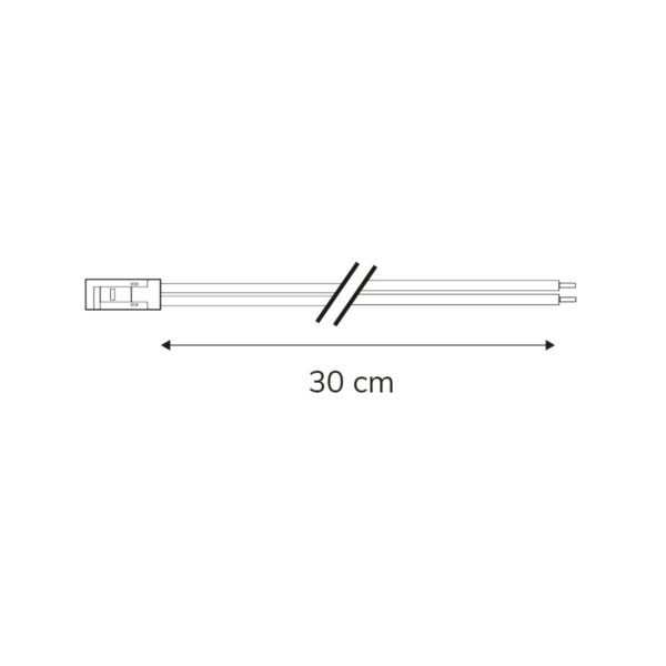 MiniAMP Anschlussstecker male, 30cm, 2-polig, weiß, max. 3A
