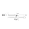 MiniAMP Anschlussbuchse female, 30cm, 2-polig, weiß, max. 3A