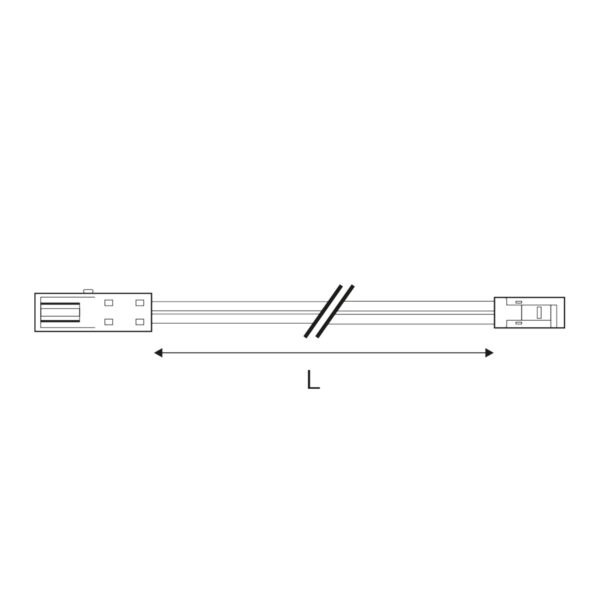 MiniAMP Verlängerung male-female, 100cm, 2-polig, weiß, max. 3A