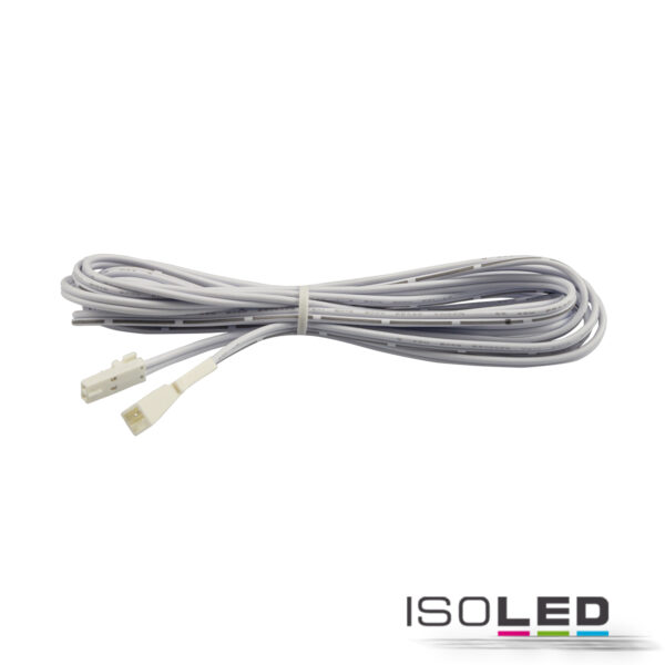 MiniAMP Verlängerung male-female, 200cm, 2-polig, weiß, max. 3A
