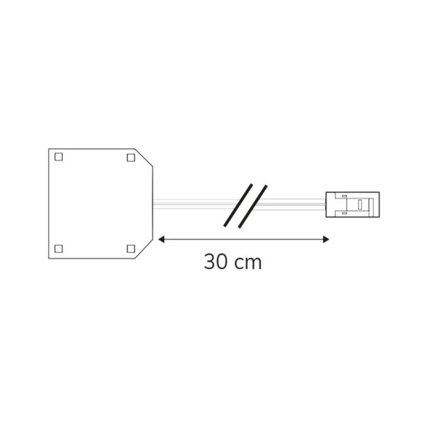MiniAMP 3-fach Verteiler (1 male-Stecker an 3 female-Buchsen), 30cm, 2-polig, weiß, max. 3,5A
