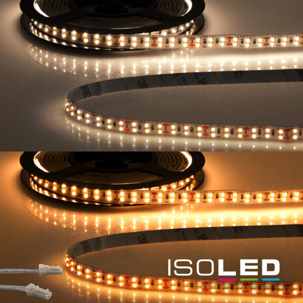 LED CRI919/940 MiniAMP CCT Flexband, 24V DC, 21W, IP20, 500cm, 2 polig, Kabel mit Stecker, 480 LED/m
