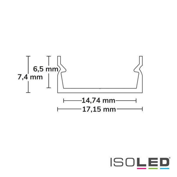 LED Aufbauprofil PURE14 S Aluminium eloxiert, 200cm
