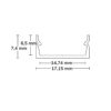 LED Aufbauprofil PURE14 S Aluminium schwarz RAL 9005, 200cm