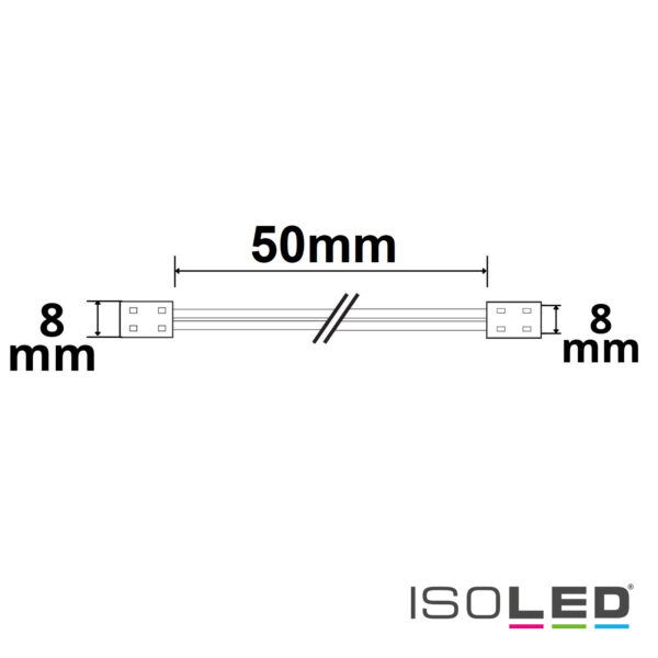 Kontakt-Verbinder mit Kabel Universal (max. 5A) K2-28 für 2-pol. IP20 Flexstripes mit Breite 8mm