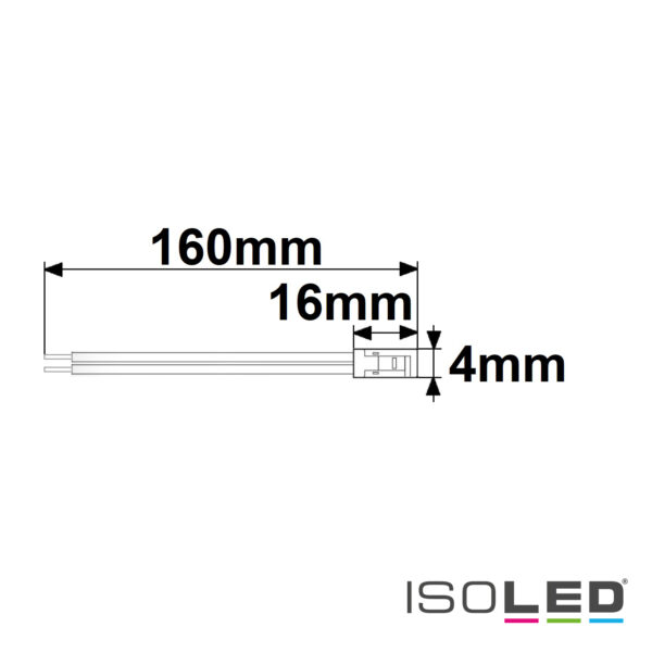 Kontakt-Kabelanschluss Universal (max. 5A) K2-210 für 2-pol. IP20 Flexstripes mit Breite 10mm
