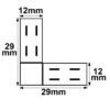 Kontakt-Eck-Verbinder Universal (max. 5A) K2-210 für 2-pol. IP20 Flexstripes mit Breite 10mm