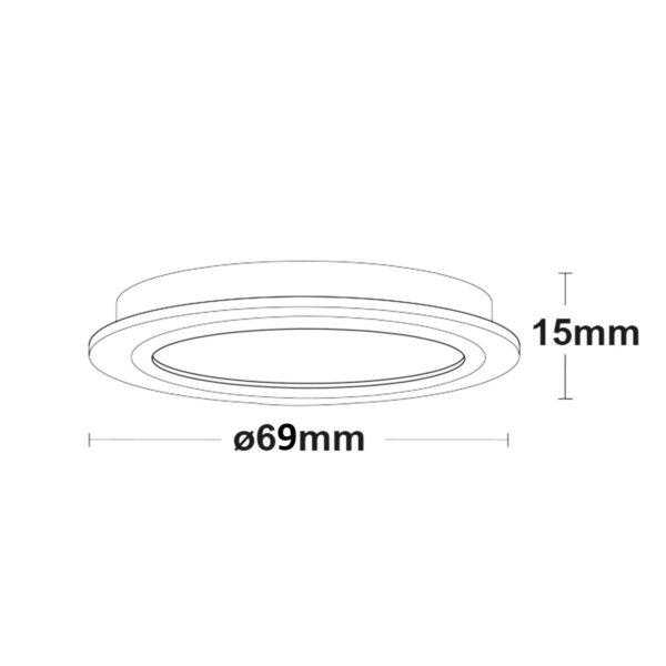 LED Möbeleinbaustrahler MiniAMP silber, 3W, 120°, 24V DC weißdynamisch, dimmbar
