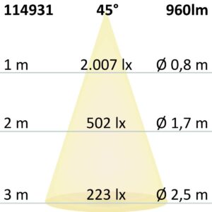 114883_skizze LED Einbauleuchte Slim68 schwarz, eckig, 9W, neutralweiß, dimmbar