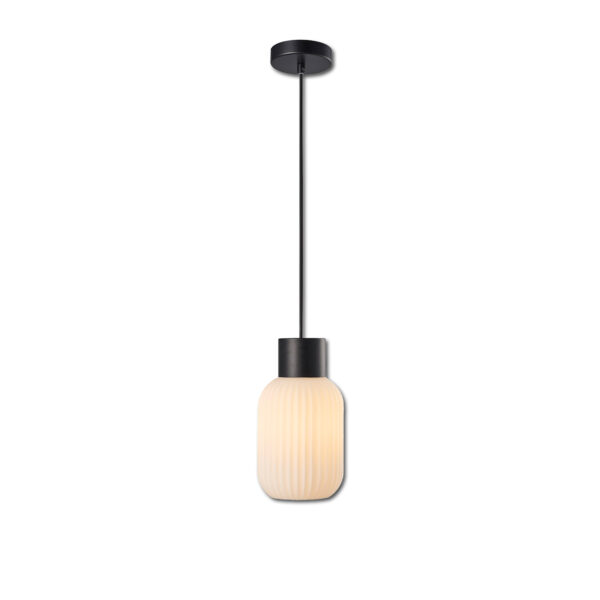 Pendelleuchte, white Glas, schmal, E27, 50-300cm, exkl. Leuchtmittel, exkl. Baldachin