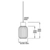 Pendelleuchte, white Glas, schmal, E27, 50-300cm, exkl. Leuchtmittel, exkl. Baldachin