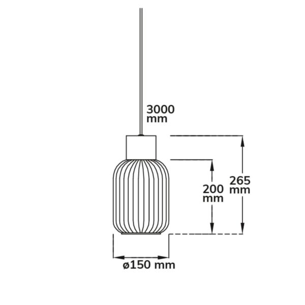 Pendelleuchte, white Glas, schmal, E27, 50-300cm, exkl. Leuchtmittel, exkl. Baldachin