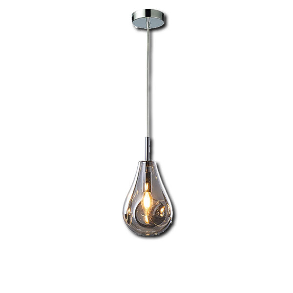 Pendelleuchte, black Glas, E14, 50-300cm, exkl. Leuchtmittel, exkl. Baldachin