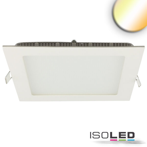 LED Downlight, 24W, eckig ultraflach weiß, 300x300mm, ColorSwitch 3000|3500|4000K, dimmbar