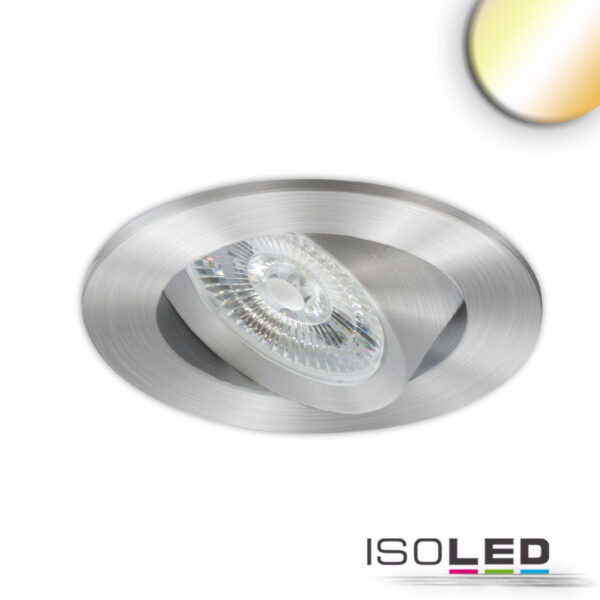 LED Einbauleuchte Slim68 Alu gebürstet, rund, 6W|6W, 24V DC, weißdynamisch 2700-5700K