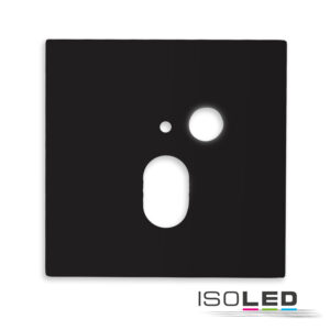Cover Aluminium eckig 1 schwarz, für Wandeinbauleuchte Sys-Wall68 mit PIR Sensor