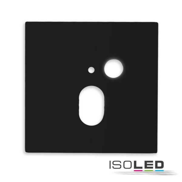 Cover Aluminium eckig 1 schwarz, für Wandeinbauleuchte Sys-Wall68 mit PIR Sensor