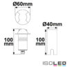 LED Bodeneinbaustrahler, rund 2SIDE 60mm, schwarz, 12-24V, IP67, 3W, 60°, warmweiß