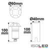 LED Bodeneinbaustrahler, rund 4SIDE 60mm, schwarz, 12-24V, IP67, 3W, 60°, warmweiß