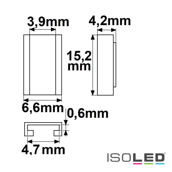 Kontakt-Kabelanschluss Universal (max. 5A) K2-25 für 2-pol. IP20 Flexstripes mit Breite 5mm