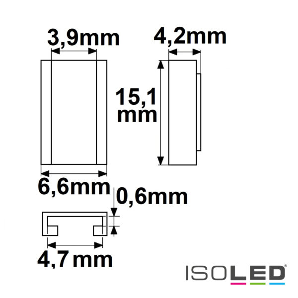 Kontakt-Verbinder mit Kabel Universal (max. 5A) K2-25 für 2-pol. IP20 Flexstripes mit Breite 5mm