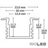 LED Einbauprofil MAXI-EB V2, eloxiert L: 200cm