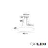 LED Hängeleuchte UGR<19 2H, schwarz, 20W|30W, IP42, DN400, 2700|3000|4000K, dimmbar, exkl. Kabel