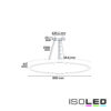 LED Hängeleuchte UGR<19 2H, schwarz, 40W|50W, IP42, DN600, 2700|3000|4000K, dimmbar, exkl. Kabel