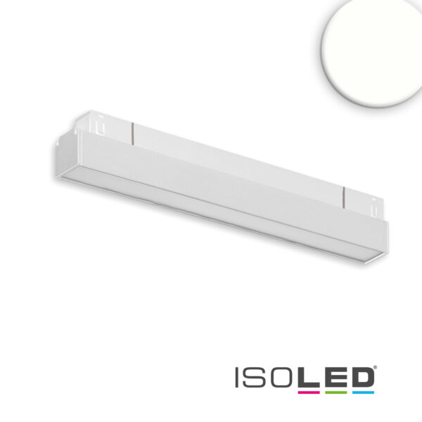 Track48 Linearleuchte 30cm weiß, 10W, 120°, 48V DC, 4000K, CRI90, prismatisch, Line+, DALI dimmbar